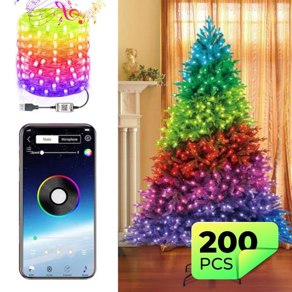 CHYTRÉ LED VÁNOČNÍ SVĚTLA - RGBLedy (1+1 GRATIS)