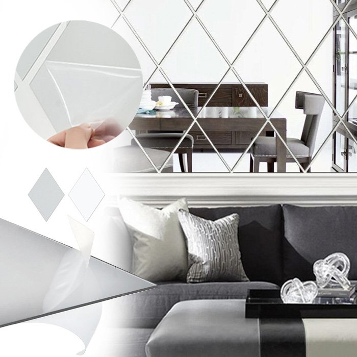 Zrcadlové samolepky na zeď  - Diamondwall