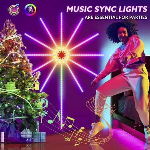 Ohňostrojově barevná LED světla – Firework