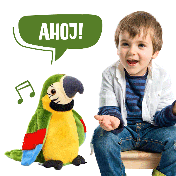 Plyšový mluvící papoušek - Parrot