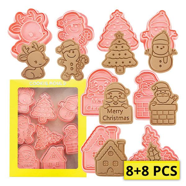 Vánoční formy na cukroví (8 + 8 GRATIS) - Biscuity