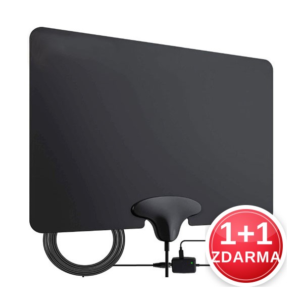 VNITŘNÍ DIGITÁLNÍ TV ANTÉNA (1 + 1 ZDARMA)