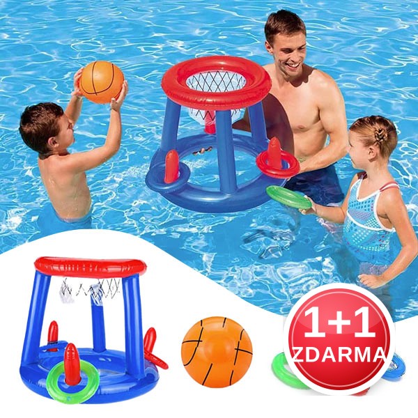 Nafukovací basketbalový koš na bazén - Ringy (1 + 1 ZDARMA)